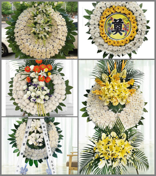 山东青岛莱西市马连庄镇展家村花圈速递